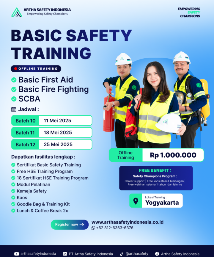 Basic Safety Training, Basic Fire Fighting, Basic First Aid, SCBA