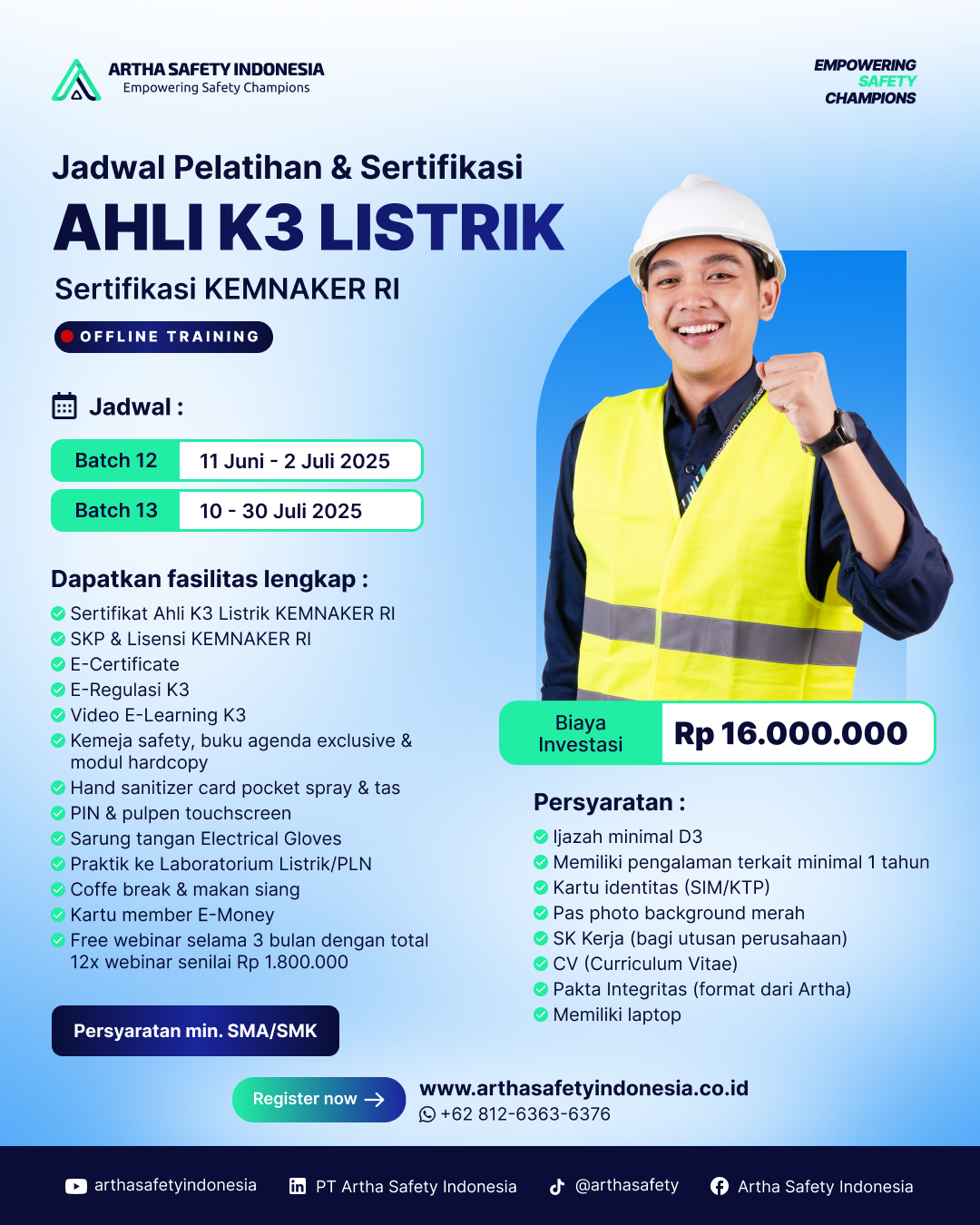 Ahli K3 Listrik Sertifikasi KEMNAKER RI