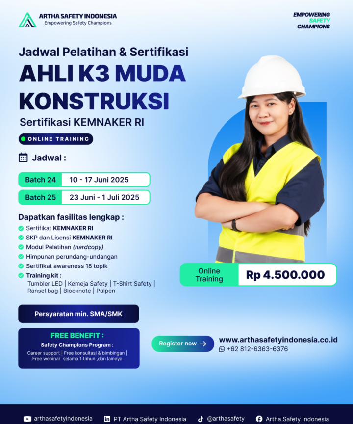 Pelatihan Ahli K3 Muda Konstruksi