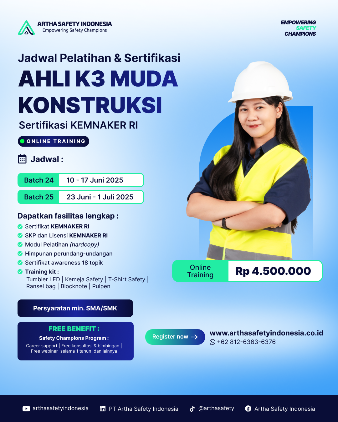 Pelatihan Ahli K3 Muda Konstruksi