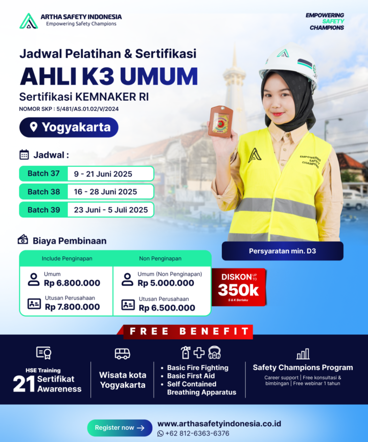 Pelatihan Ahli K3 Umum Sertifikasi KEMNAKER RI