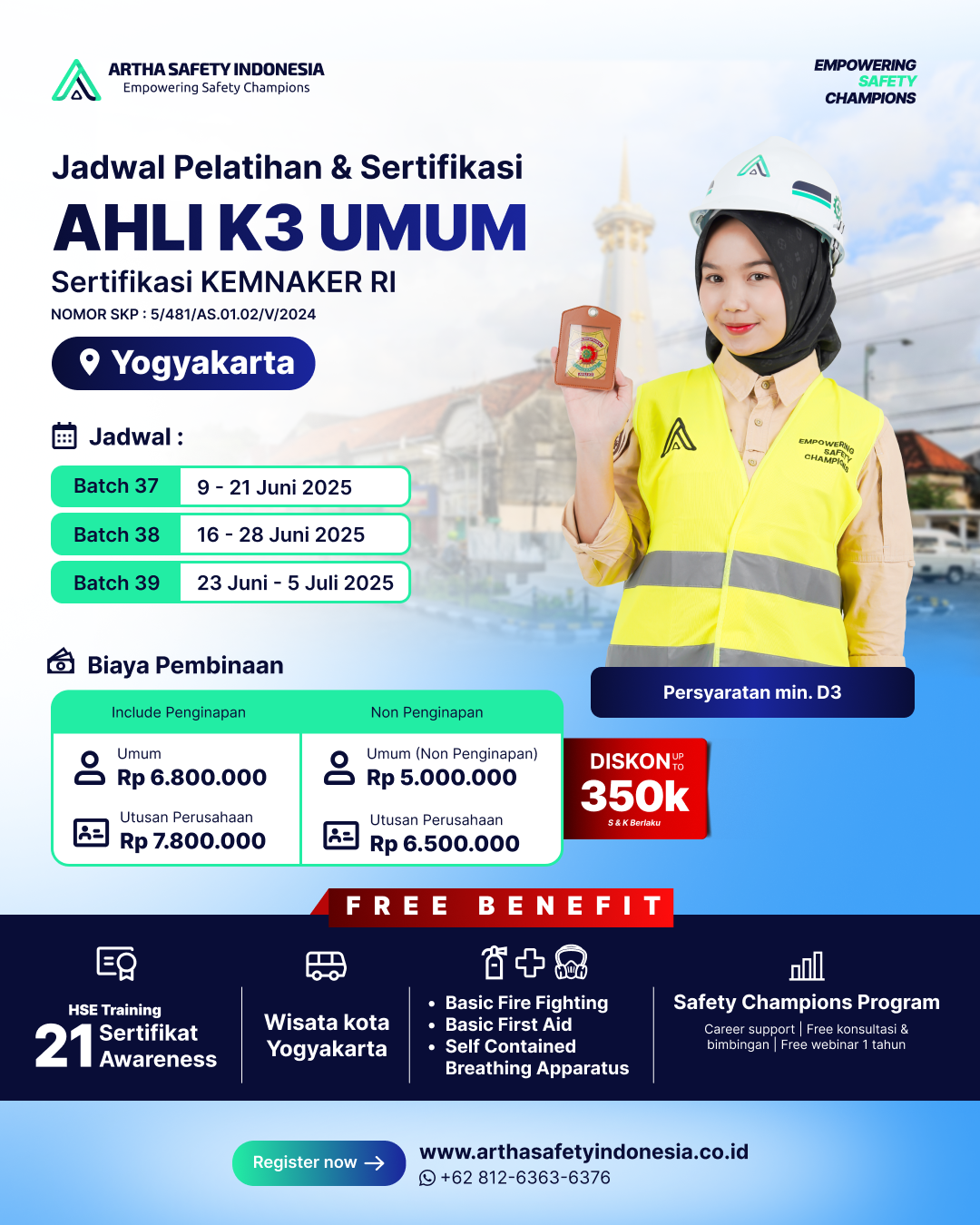 Pelatihan Ahli K3 Umum Sertifikasi KEMNAKER RI