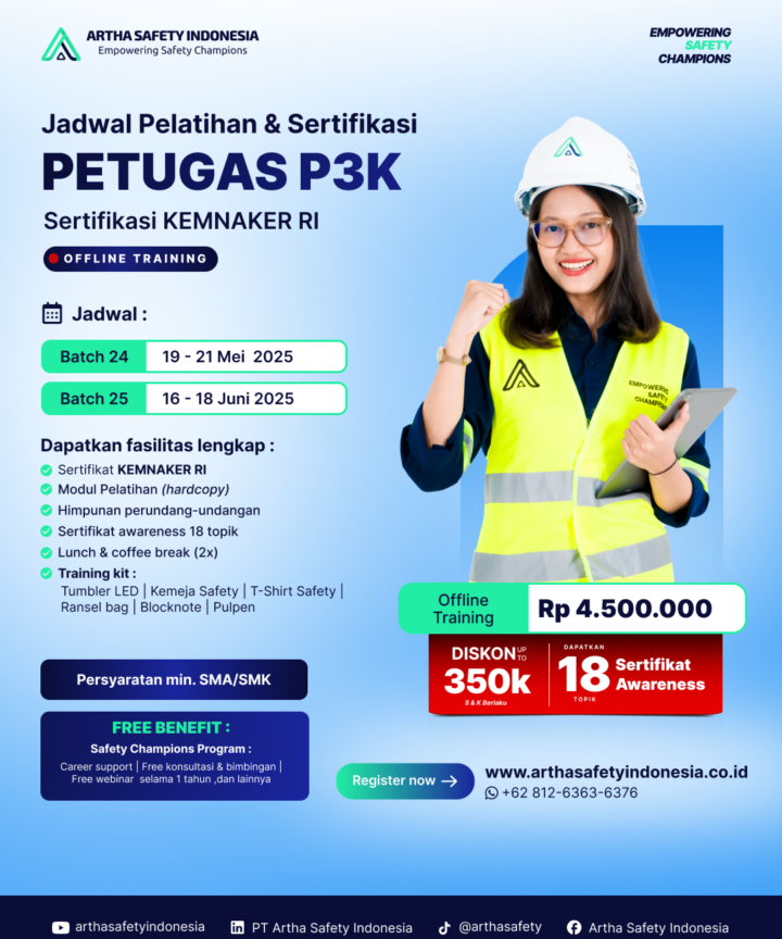 Petugas P3K Sertifikasi KEMNAKER RI